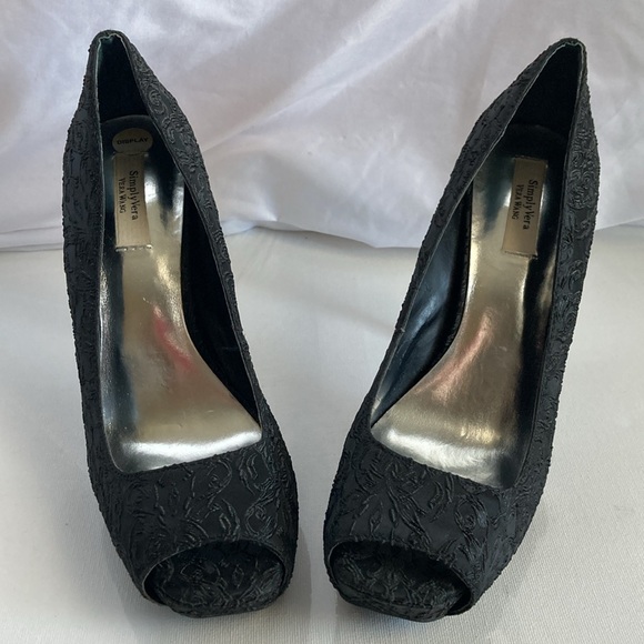 Simply Vera by Vera Wang Open Toe Pump Heels Size 9 - Picture 6 of 15